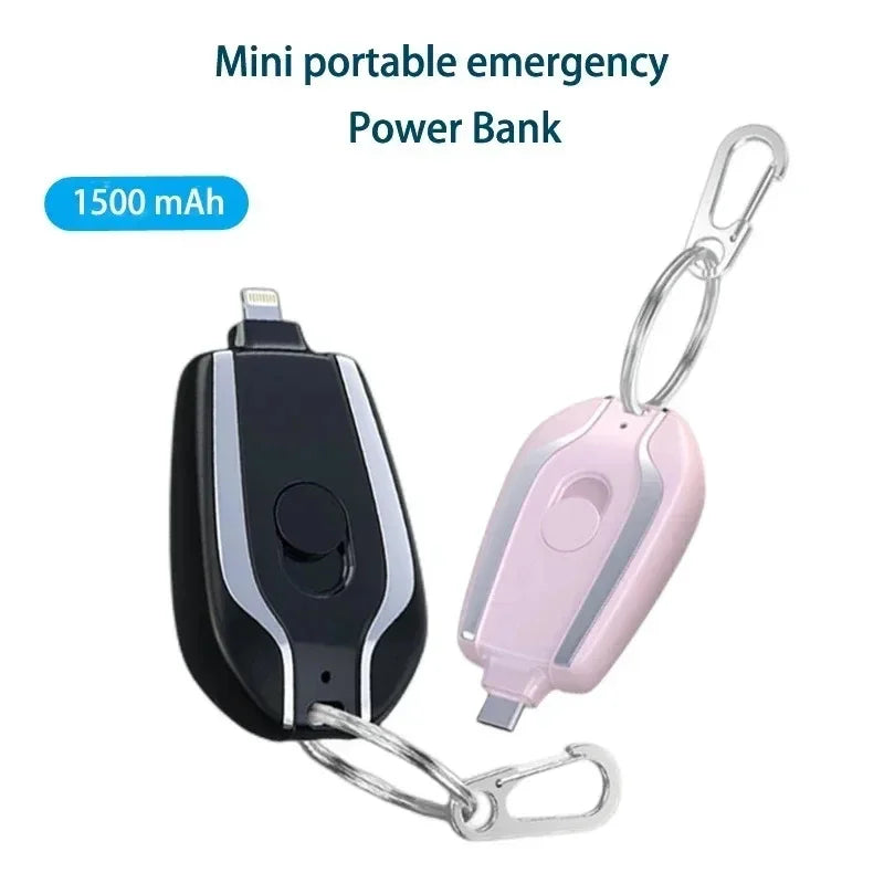 Mini Power Bank chaveiro 1500mAH